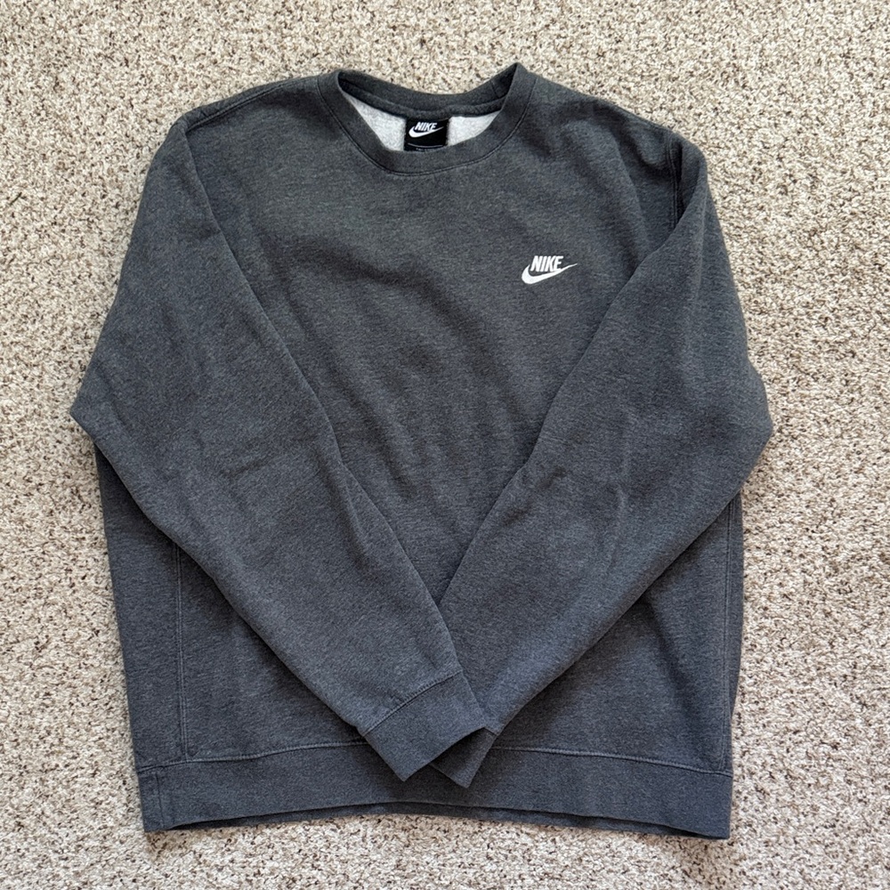 Nike Men's Charcoal Crewneck Sweater